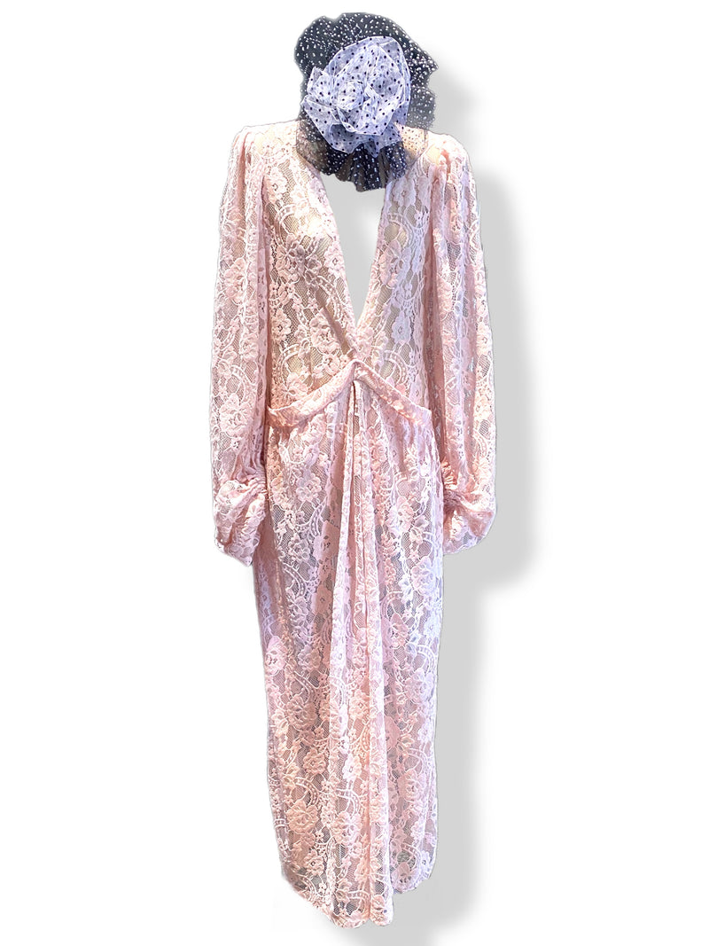 Shines Of The Sun Dress: Blush Lace